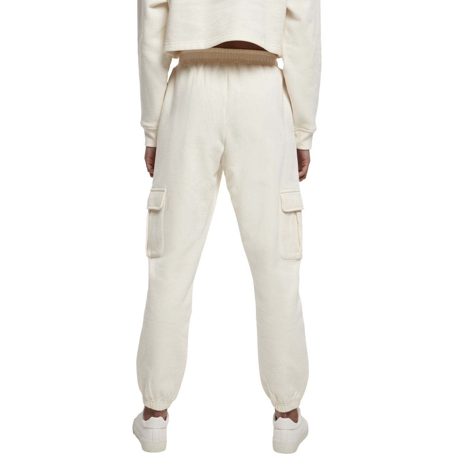 Urban Classics Ladies - High Waist Cargo Fleece Sweatpants