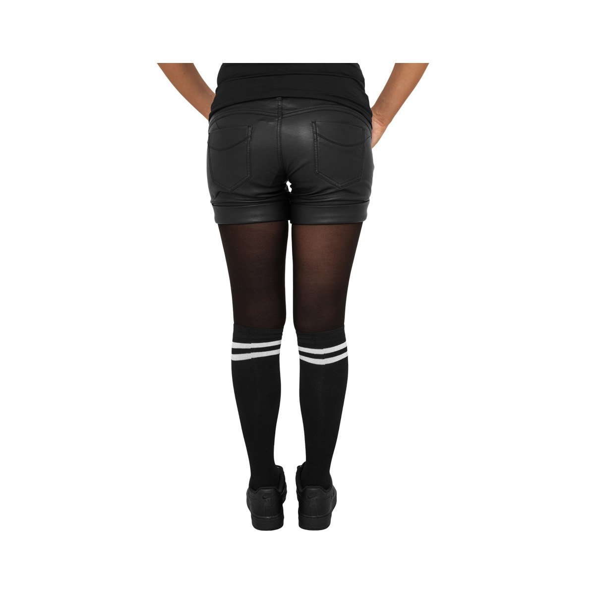 Urban Classics Ladies - College Chaussettes noir / blanc