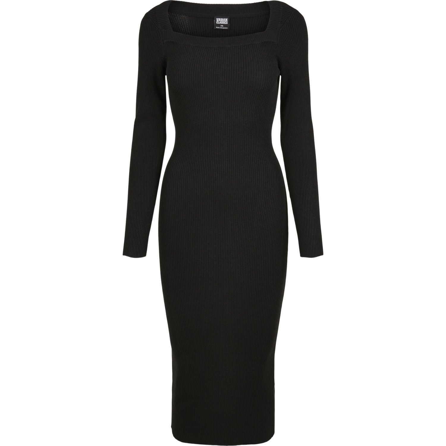Urban Classics Ladies - Long Knit Strick Kleid schwarz