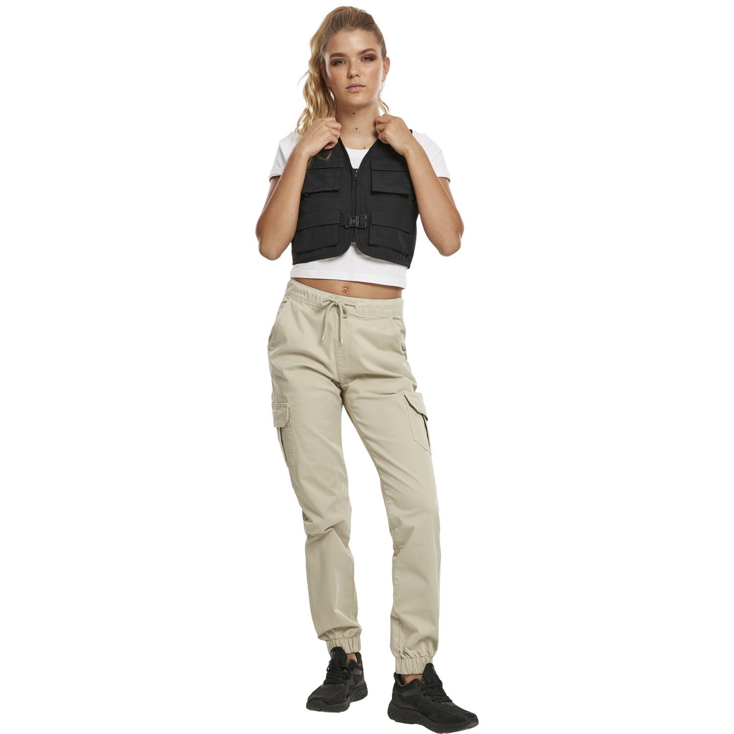 Urban Classics Femme - Short Tactical Veste noir