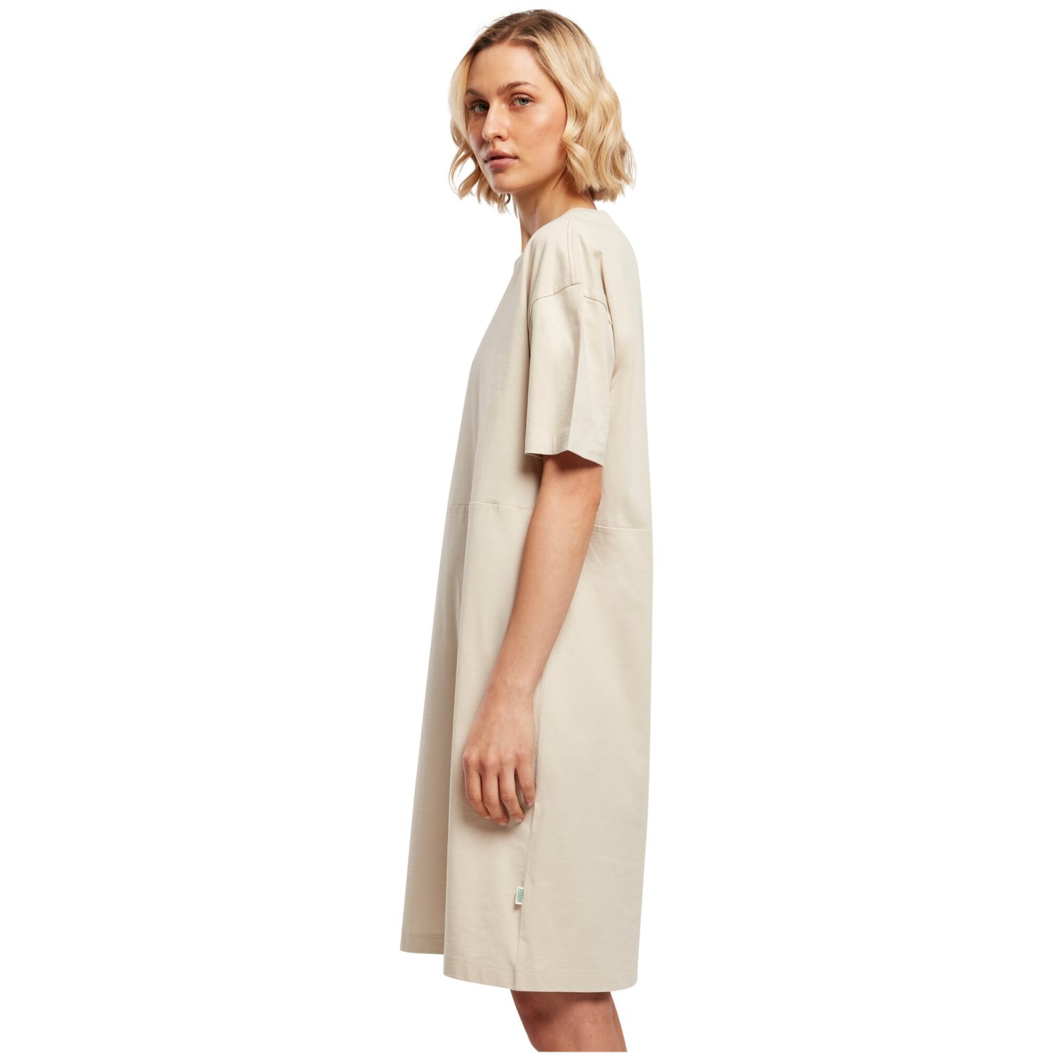 Urban Classics Ladies - Organic Oversized SPLIT Dress beige