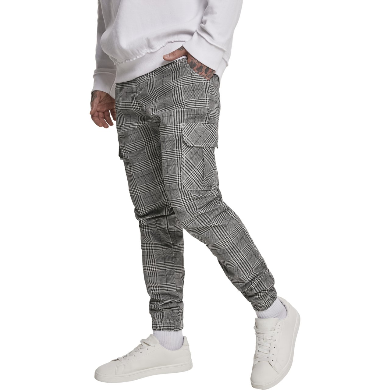 Urban Classics - Glencheck Cargo Jog Pants
