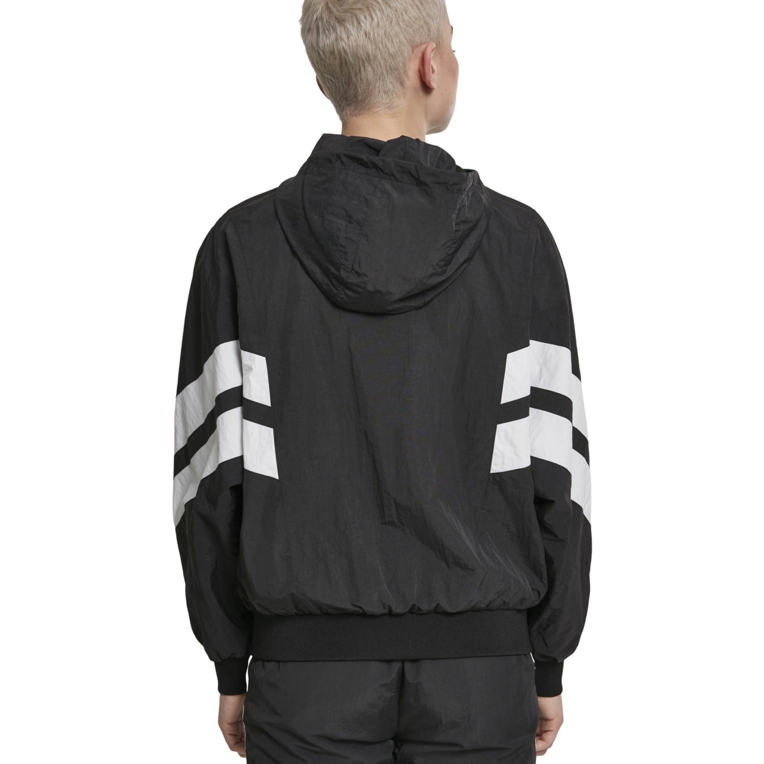 Urban Classics Ladies - CRINKLE Batwing Track Jacket black