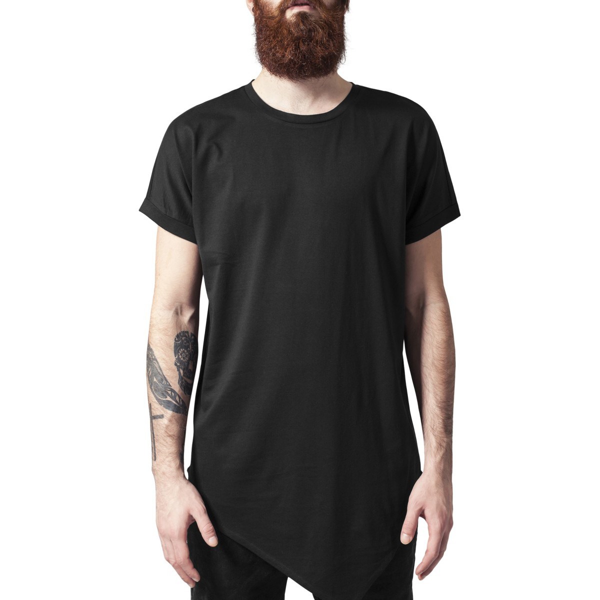 Urban Classics - ASYMETRIC Long Tee noir