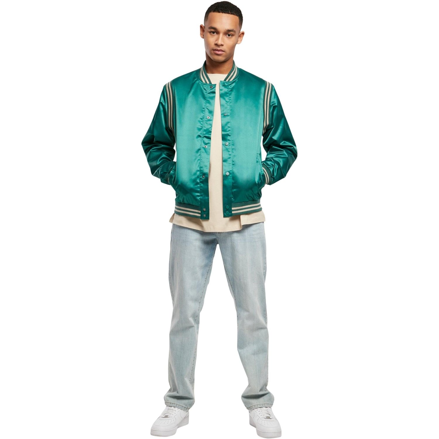 Urban Classics - Satin College Jacke green