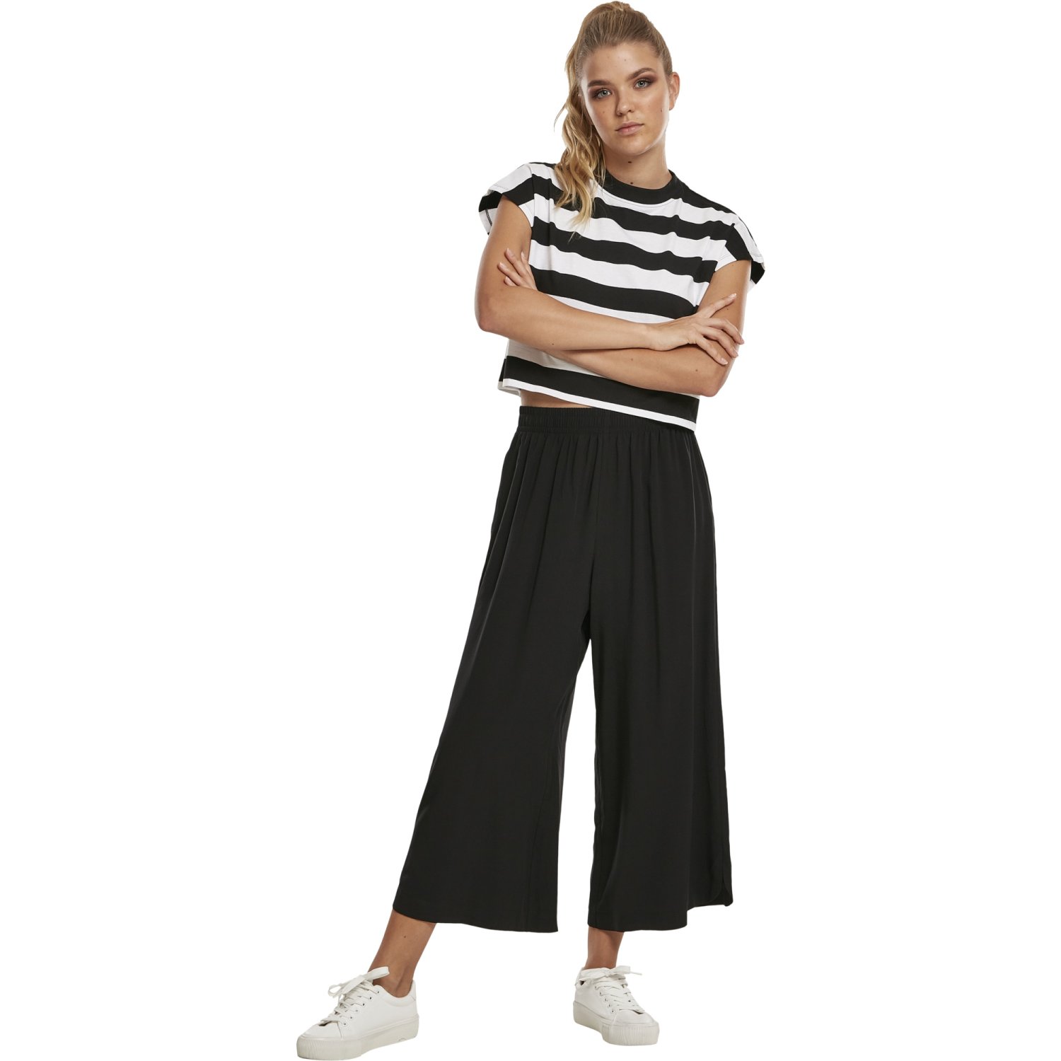 Urban Classics Ladies - Wide Culotte Pantalon noir
