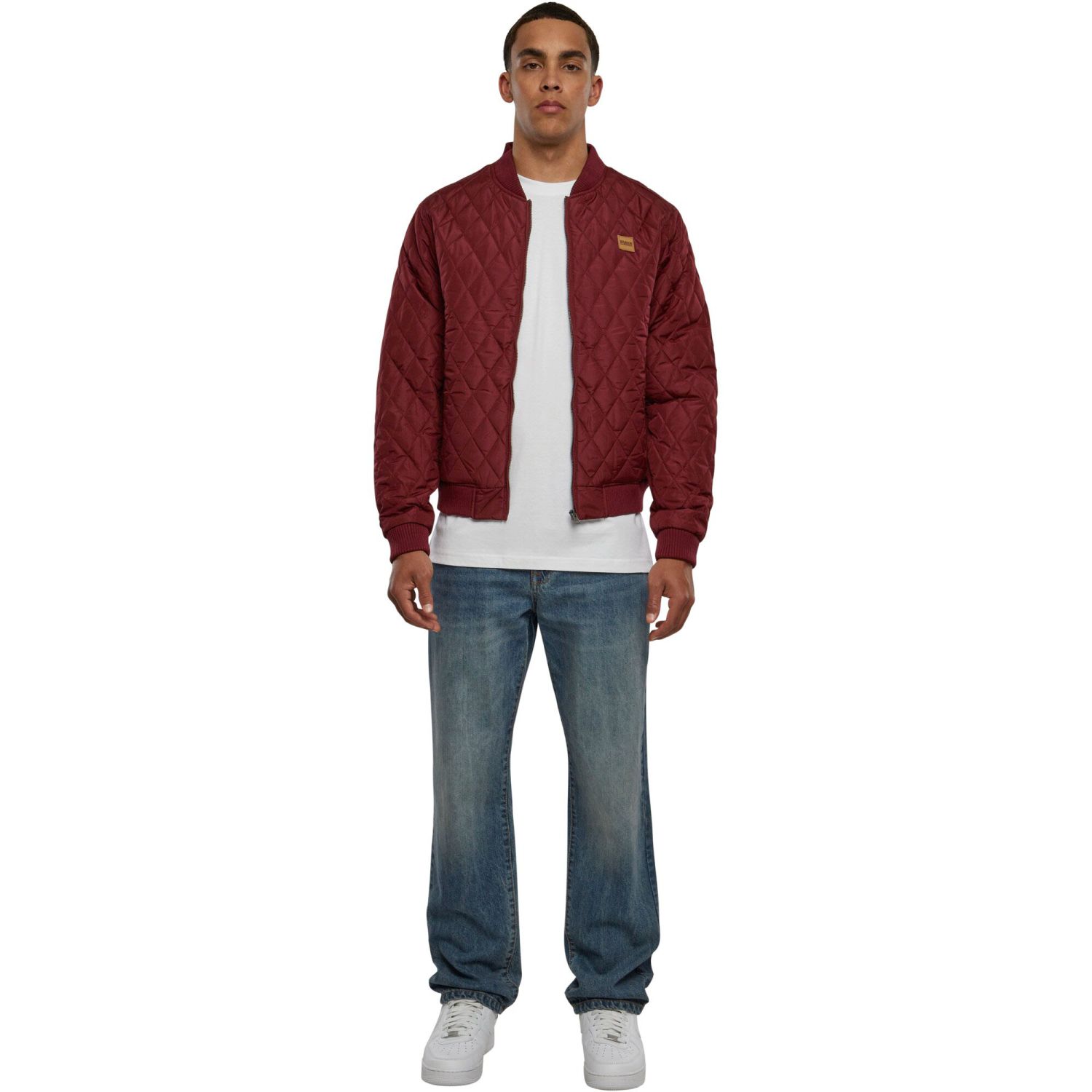 Urban Classics - DIAMOND Quilt Nylon Jacket burgundy