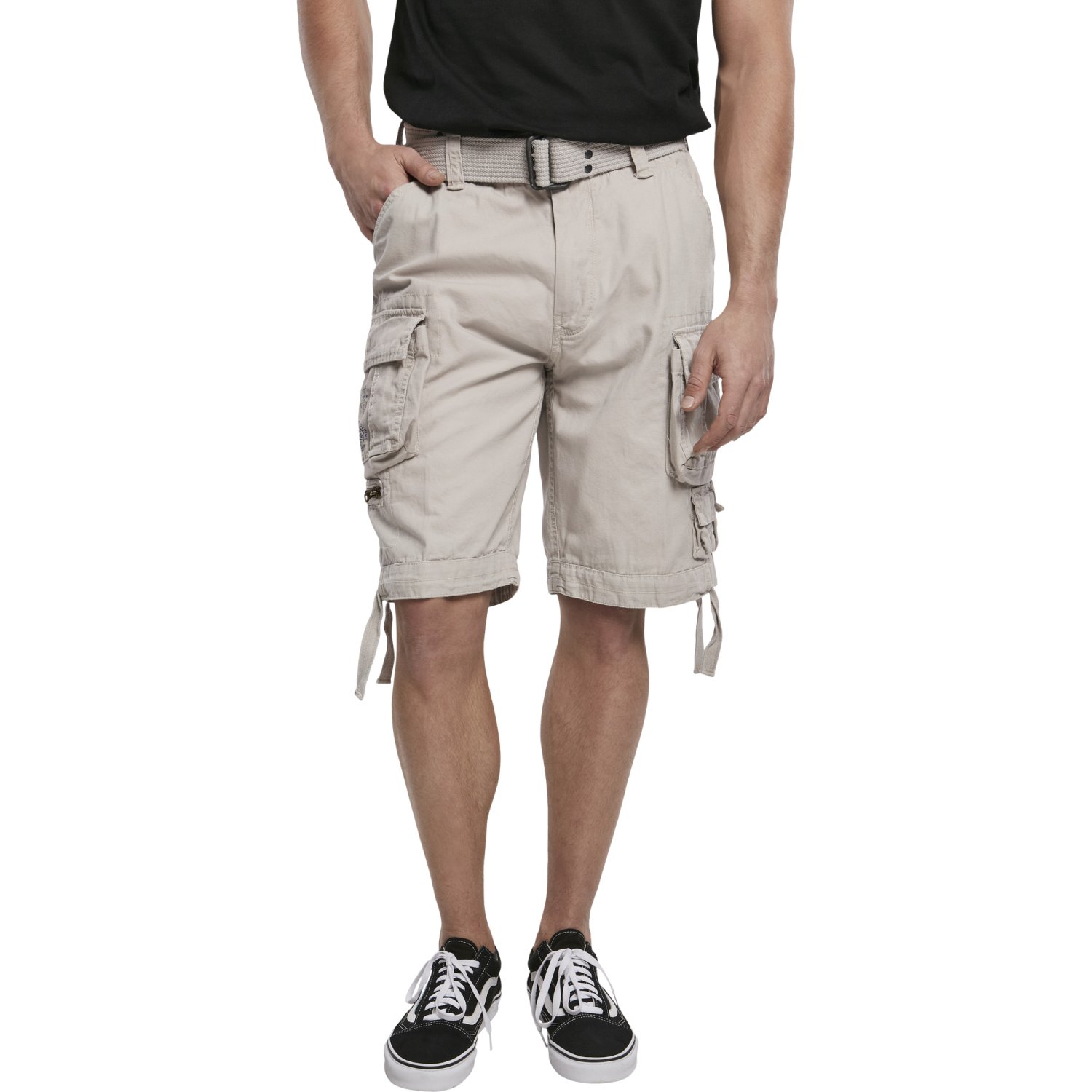 Brandit SAVAGE Vintage Worker Cargo Army Shorts white