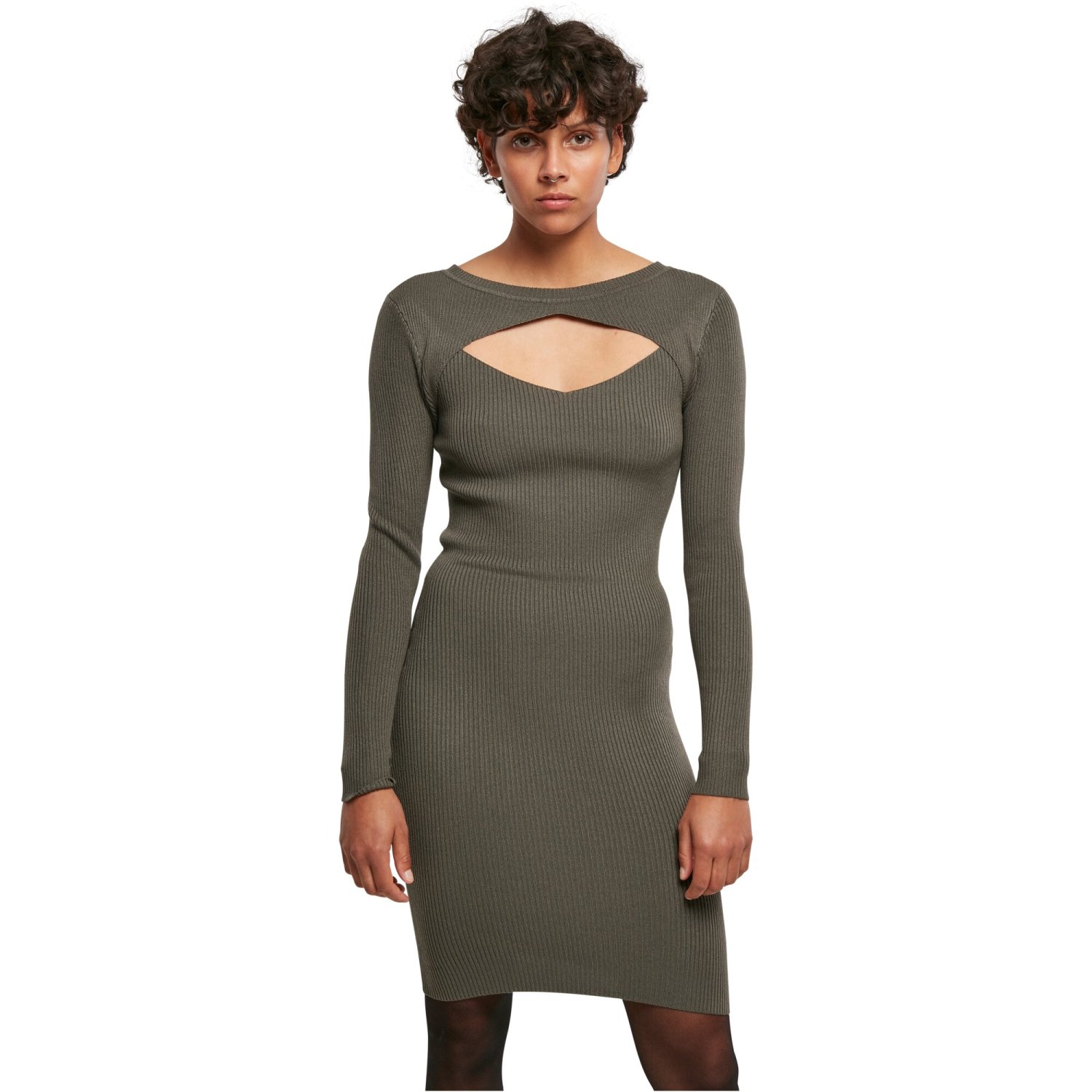 Urban Classics Ladies - CUT OUT Dress olive