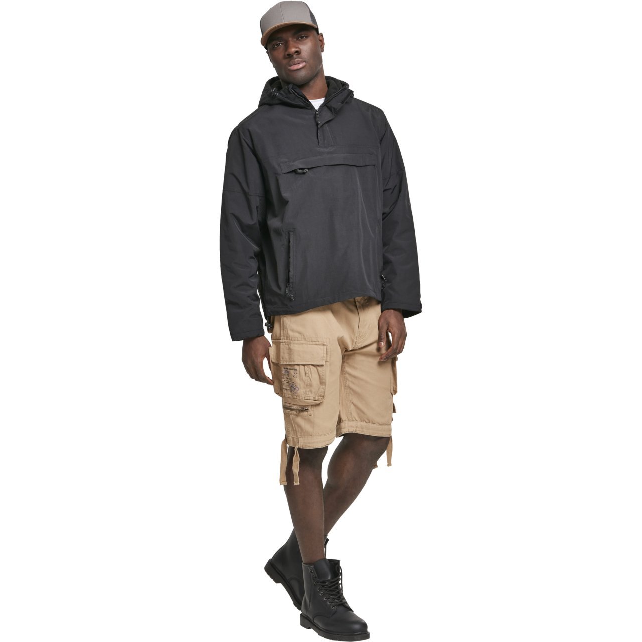 Brandit Pull-Over Outdoor Army Windbreaker Jacket black