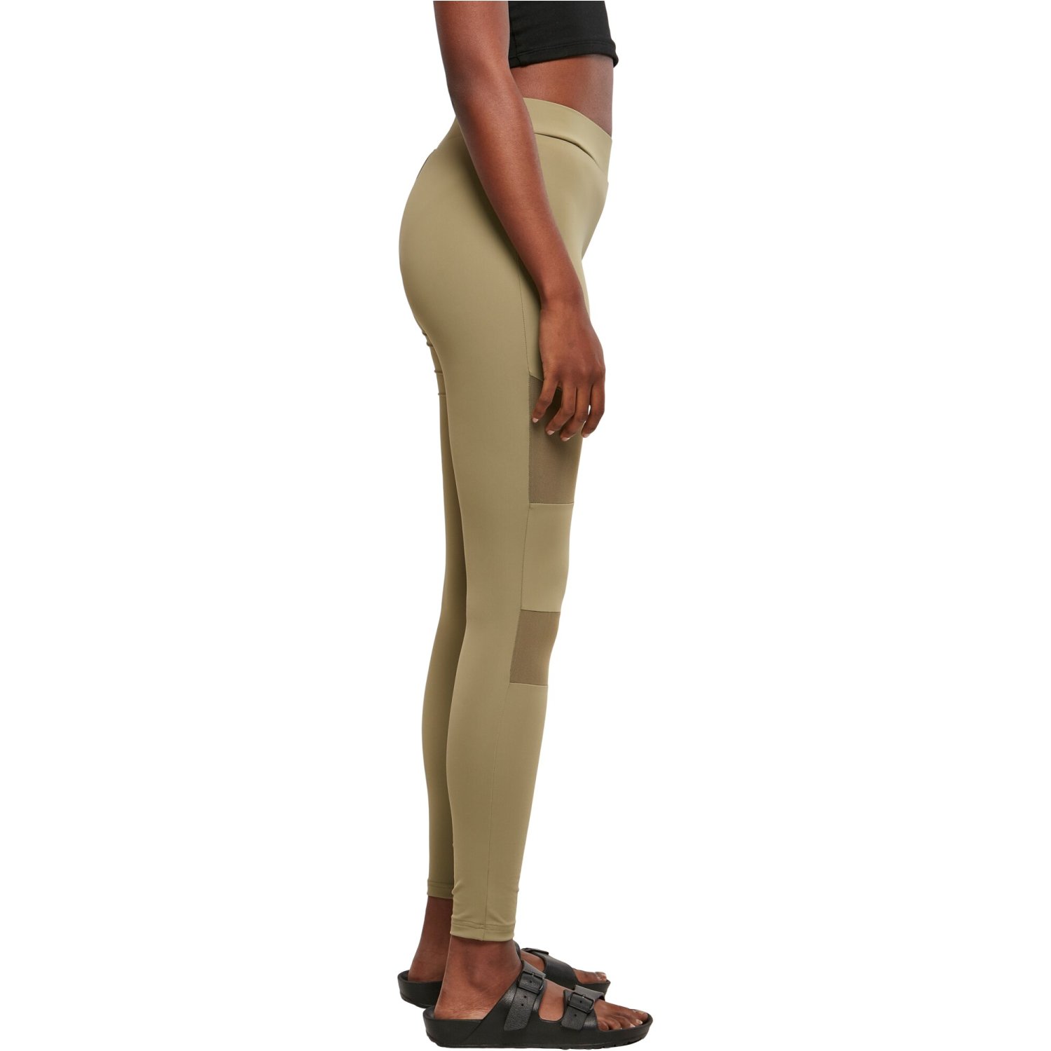 Urban Classics Ladies - TECH MESH Leggings khaki