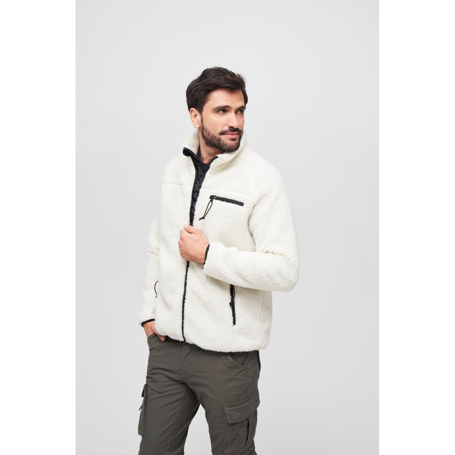 Brandit - Teddyfleece Jacket white