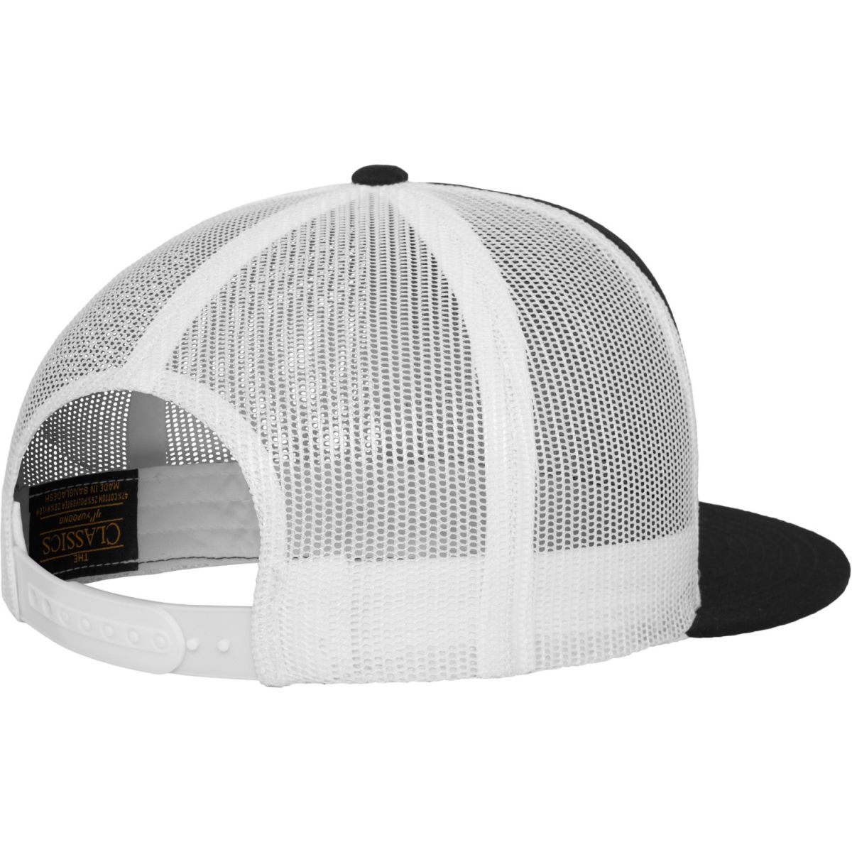 Flexfit Trucker 5-Panel Snapback Casquette - noir / blanc
