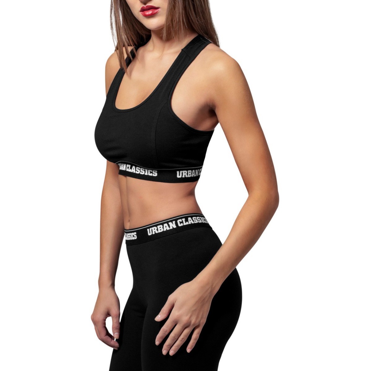Urban Classics Ladies - SPORTS LOGO BRA black