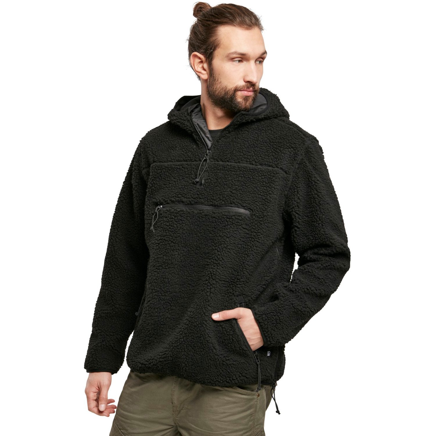 Brandit - Teddyfleece Troyer Worker Sweater black