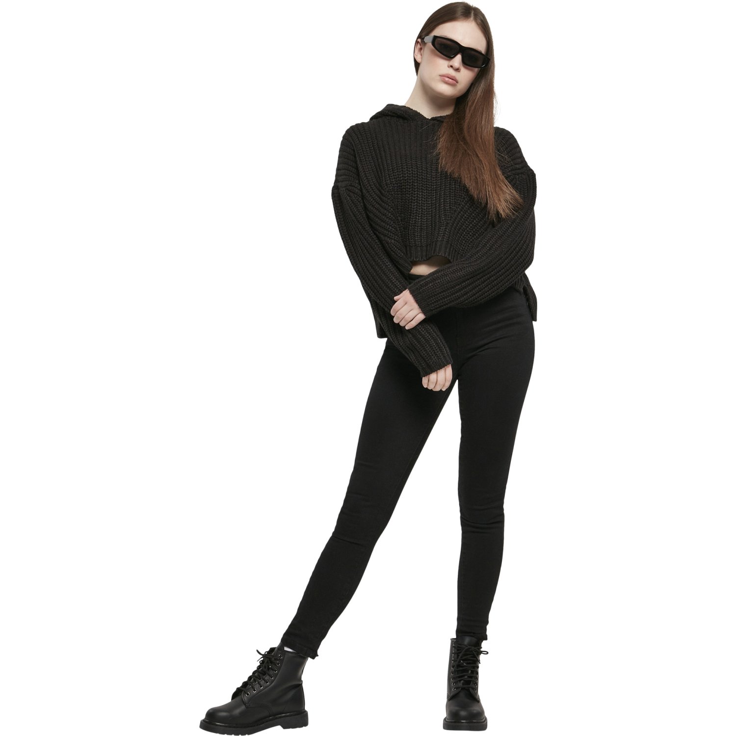 Urban Classics Ladies - Oversized Hoody Strick Sweater