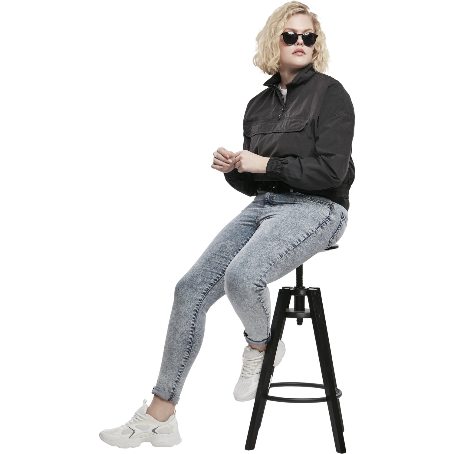 Urban Classics Ladies - Crinkle Pull Over Jacket