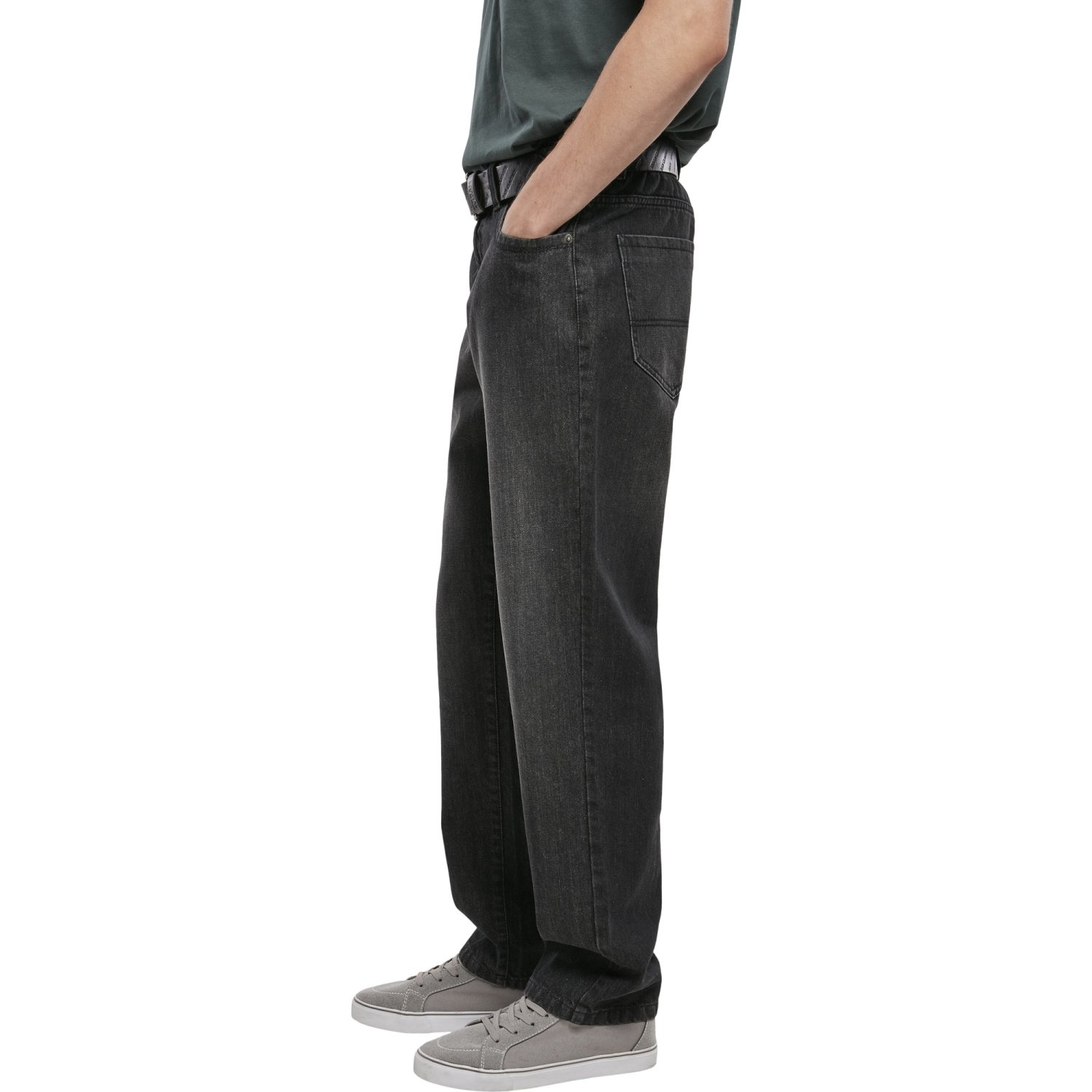 Urban Classics - Loose Baggy Hip Hop Denim Jeans black wash