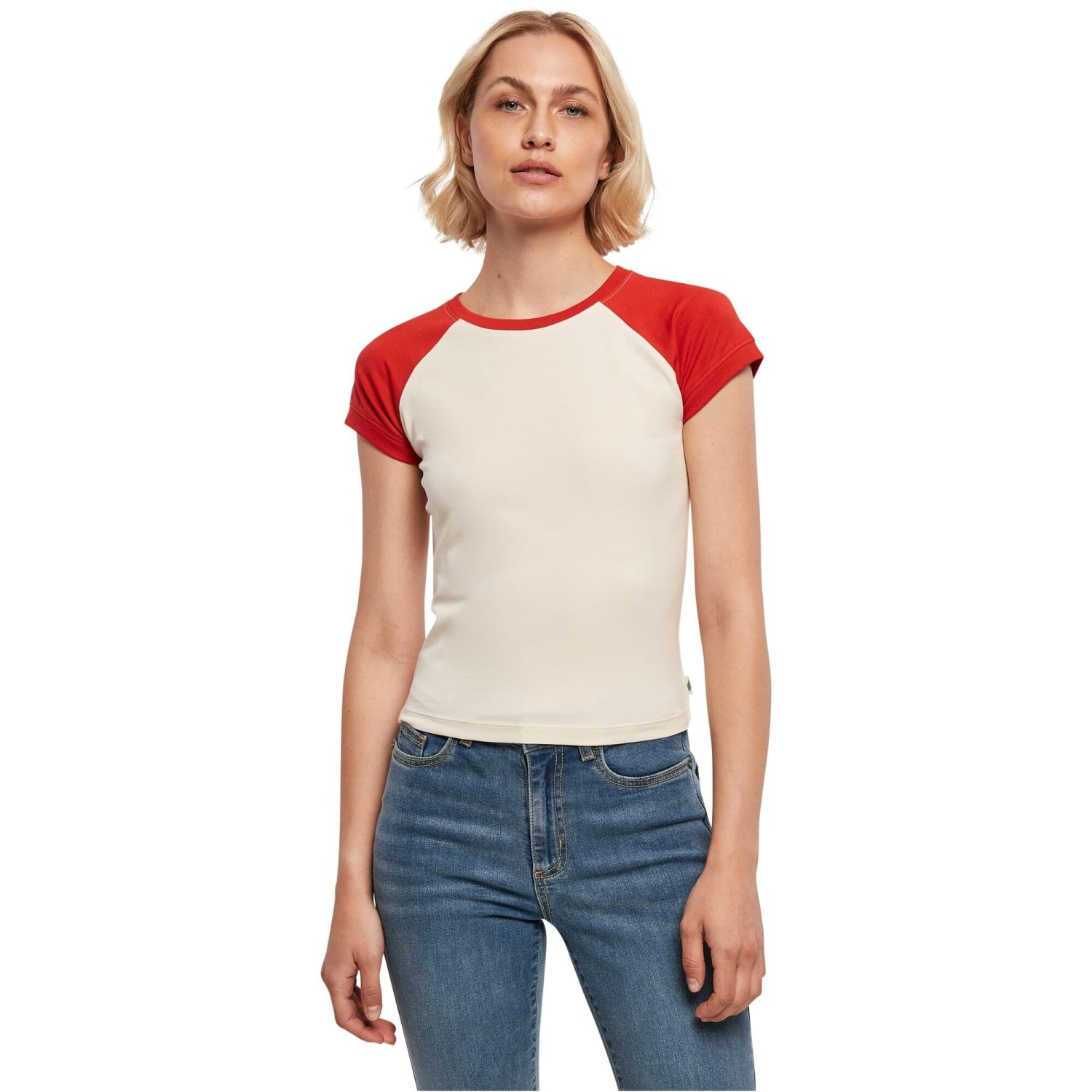 Urban Classics Ladies - Organic Stretch Retro Shirt sand red