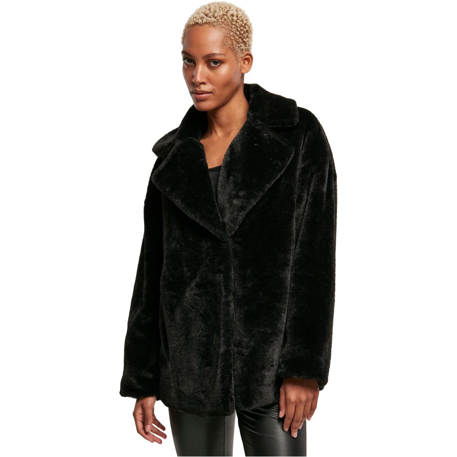 Urban Classics Ladies - LAPEL TEDDY Oversized Winterjacke