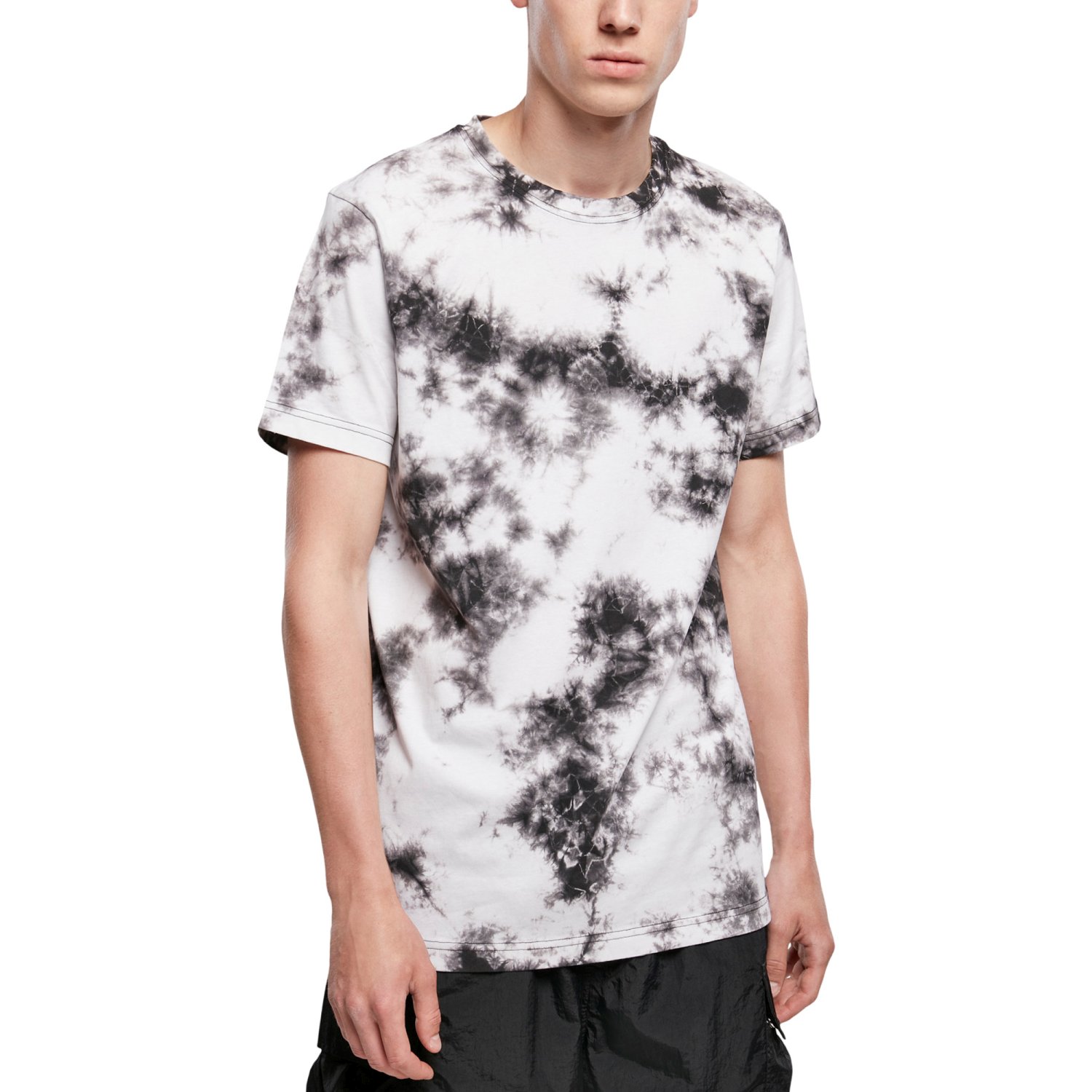 Urban Classics - Tie Dye T-Shirt white / black