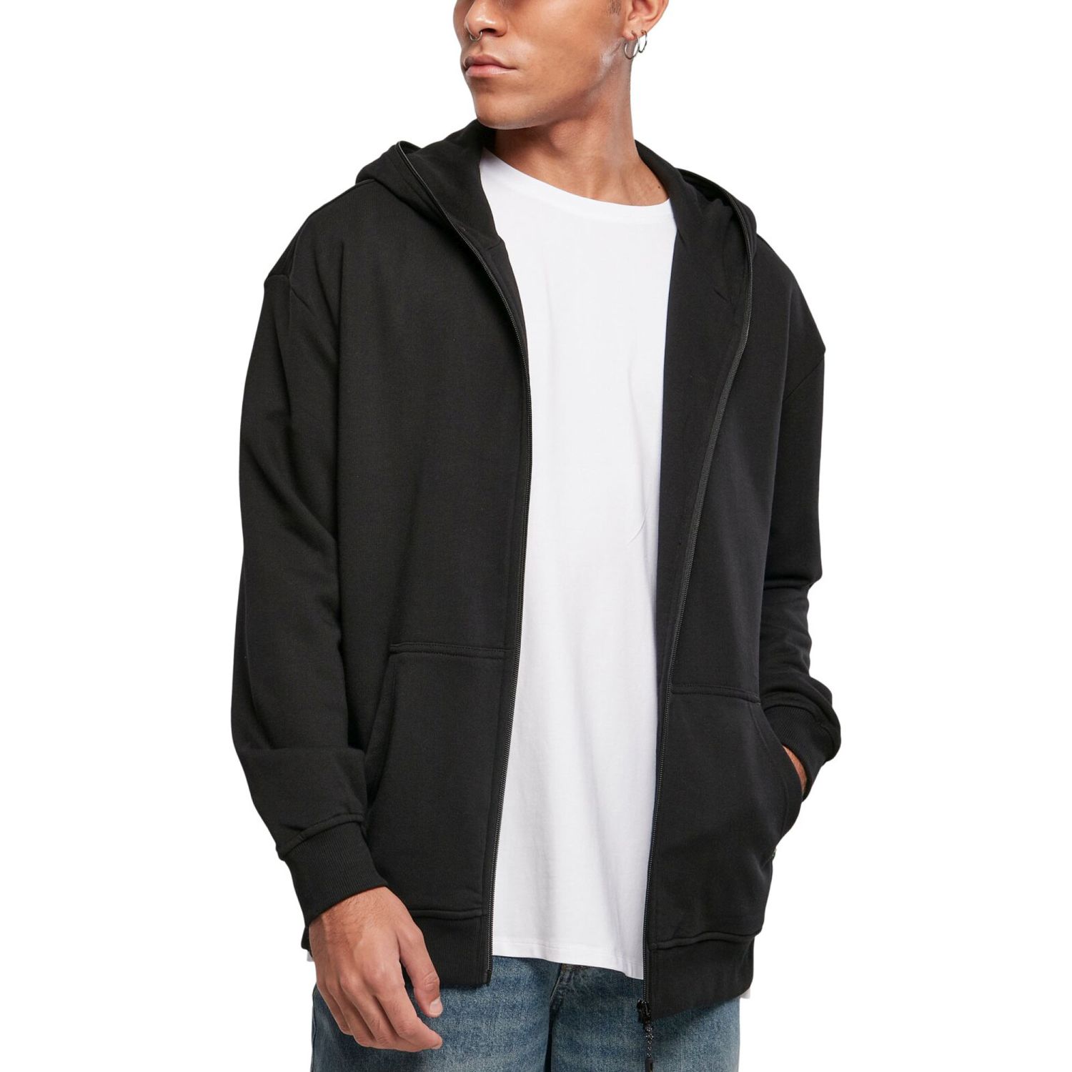 Urban Classics - Organic Full Zip Hoody black