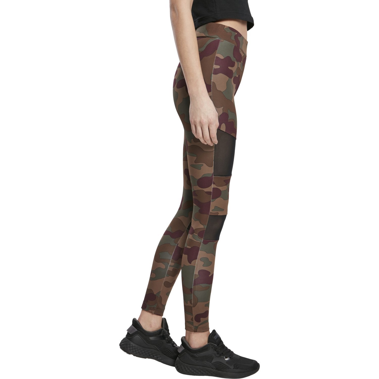 Urban Classics Ladies - TECH MESH Fitness Leggings redwood
