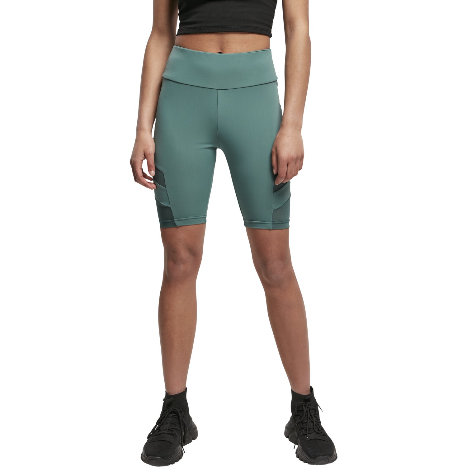 Urban Classics Ladies - CYCLE Tech Mesh Shorts leaf