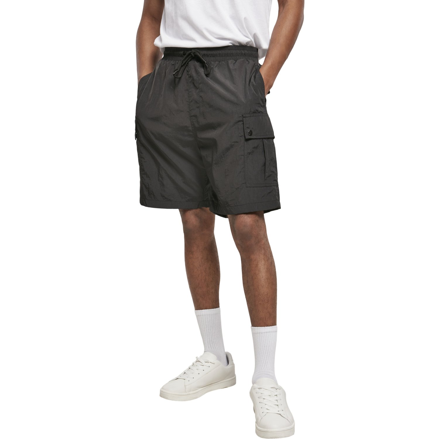 Urban Classics - Nylon Cargo Shorts noir