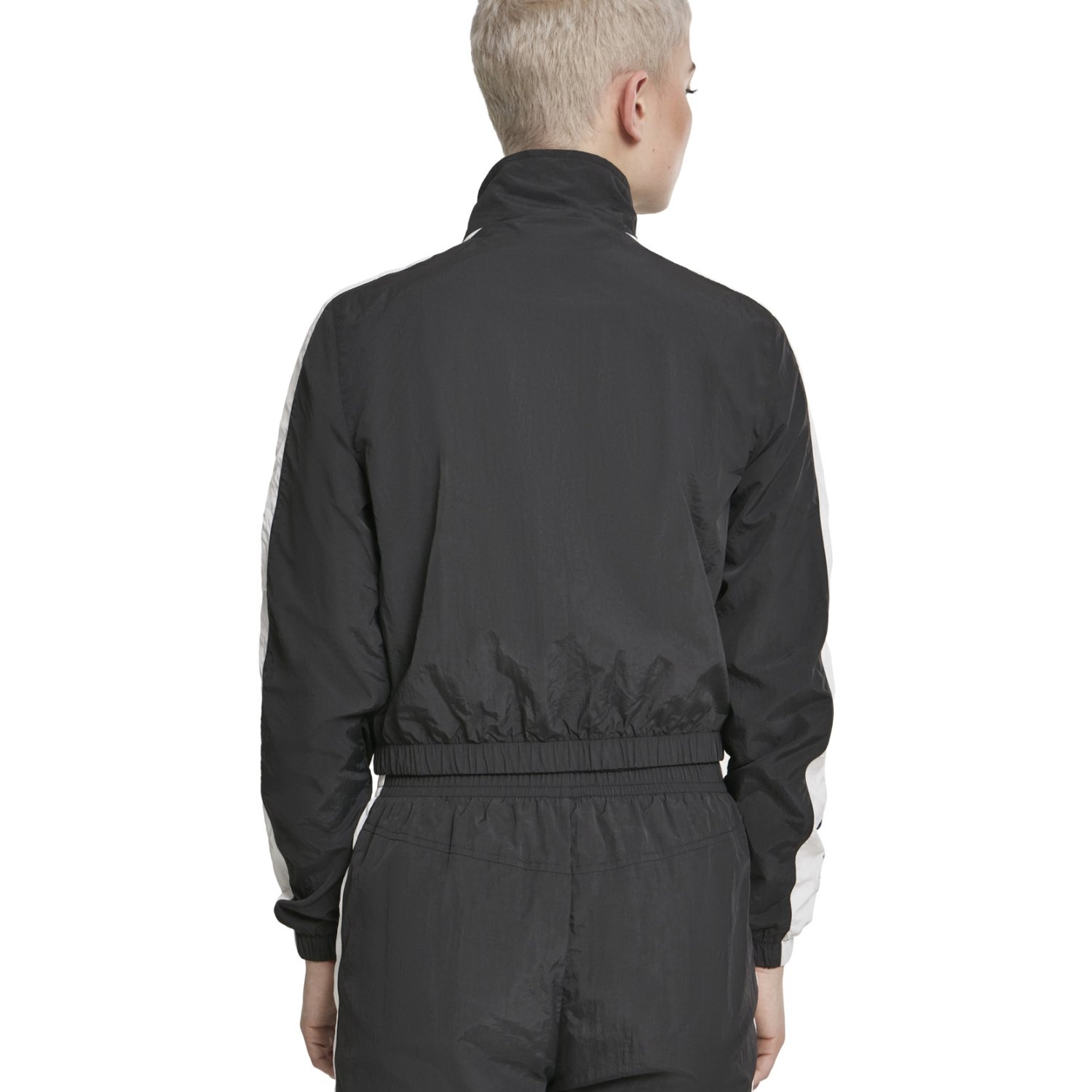 Urban Classics Ladies - CRINKLE Short Track Jacket black