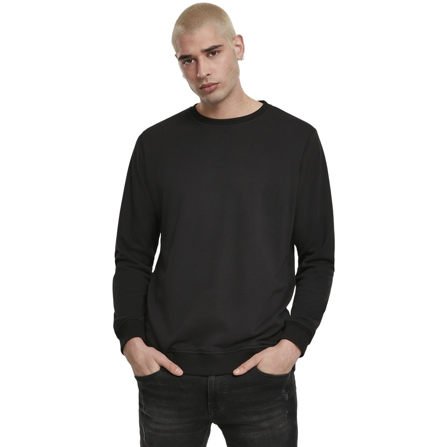 Urban Classics - BASIC TERRY Crewneck Pullover black