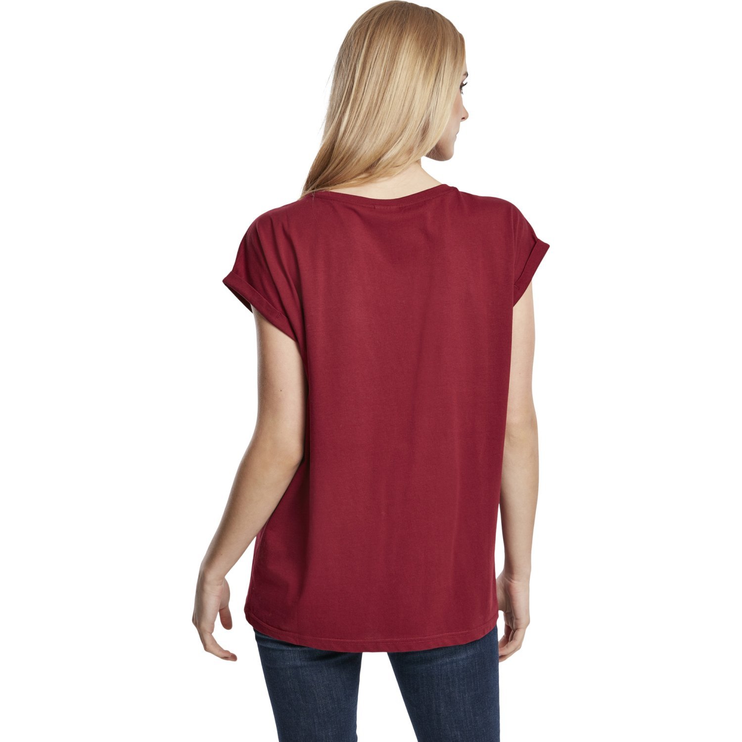 Urban Classics Ladies - Organic Extended Shirt burgundy
