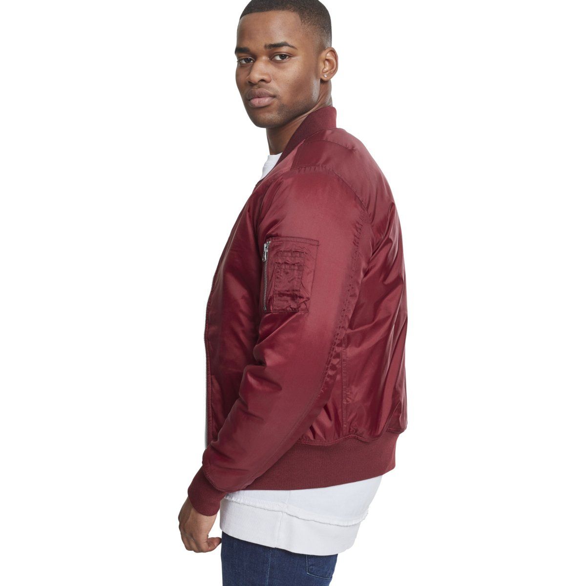 Urban Classics - SHINY BOMBER Veste burgundy