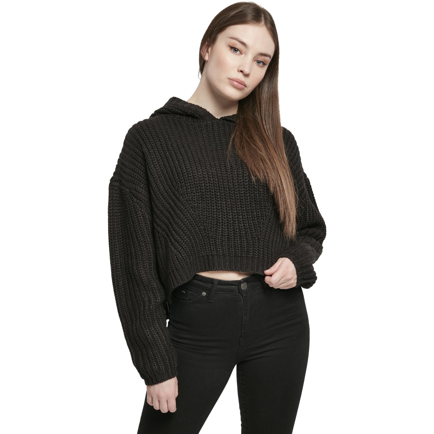 Urban Classics Ladies - Oversized Hoody Strick Sweater
