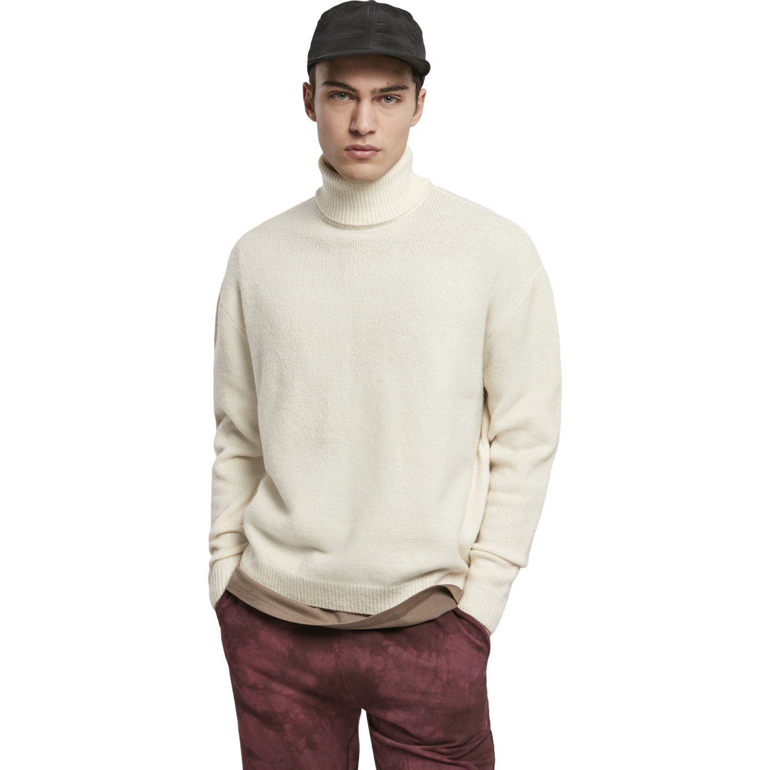 Urban Classics - Oversized Roll Neck Sweater sand beige