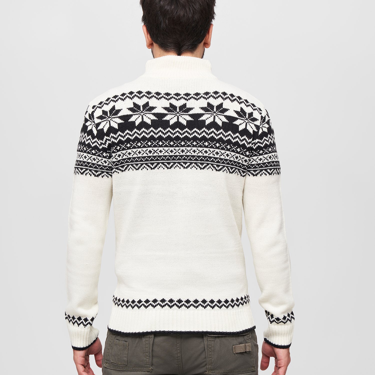 Brandit - Norweger Full Zip Cardigan white