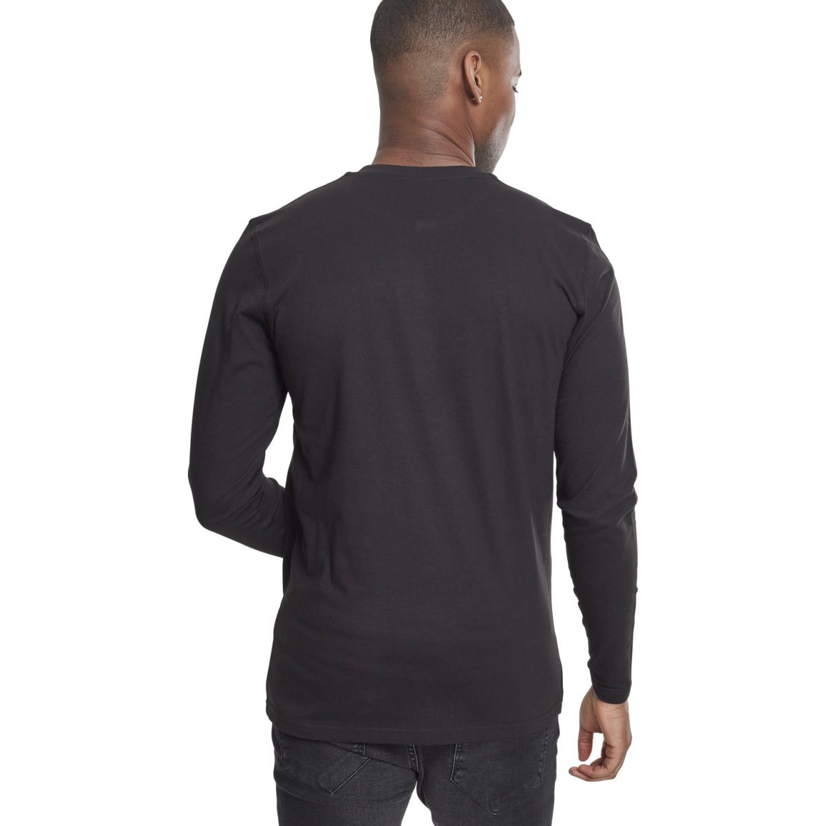 Urban Classics - HENLEY Long Sleeve black