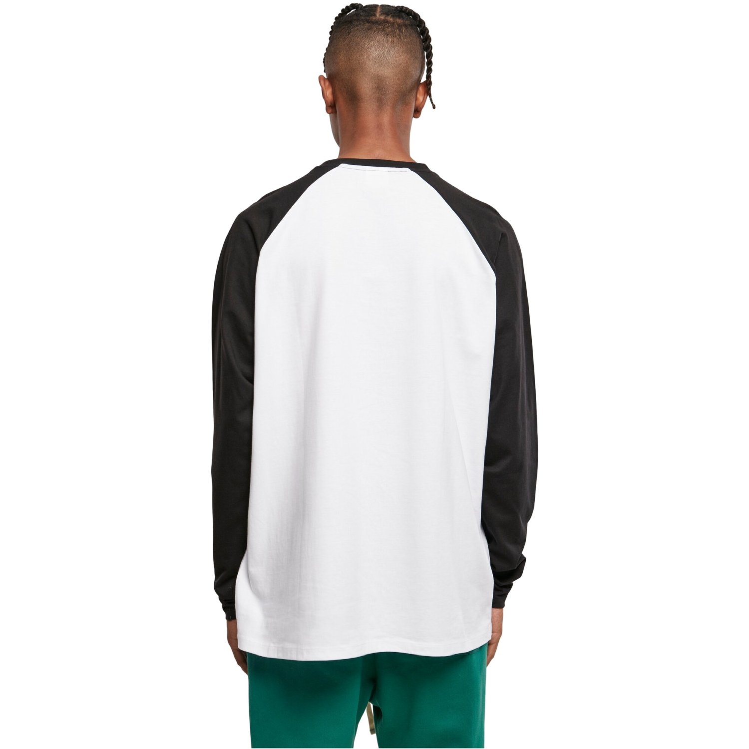 Urban Classics - Oversized RAGLAN Longsleeve white / black