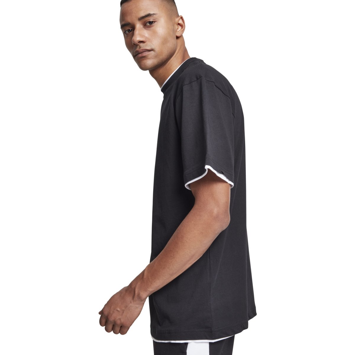 Urban Classics - CONTRAST Tall Tee black / white