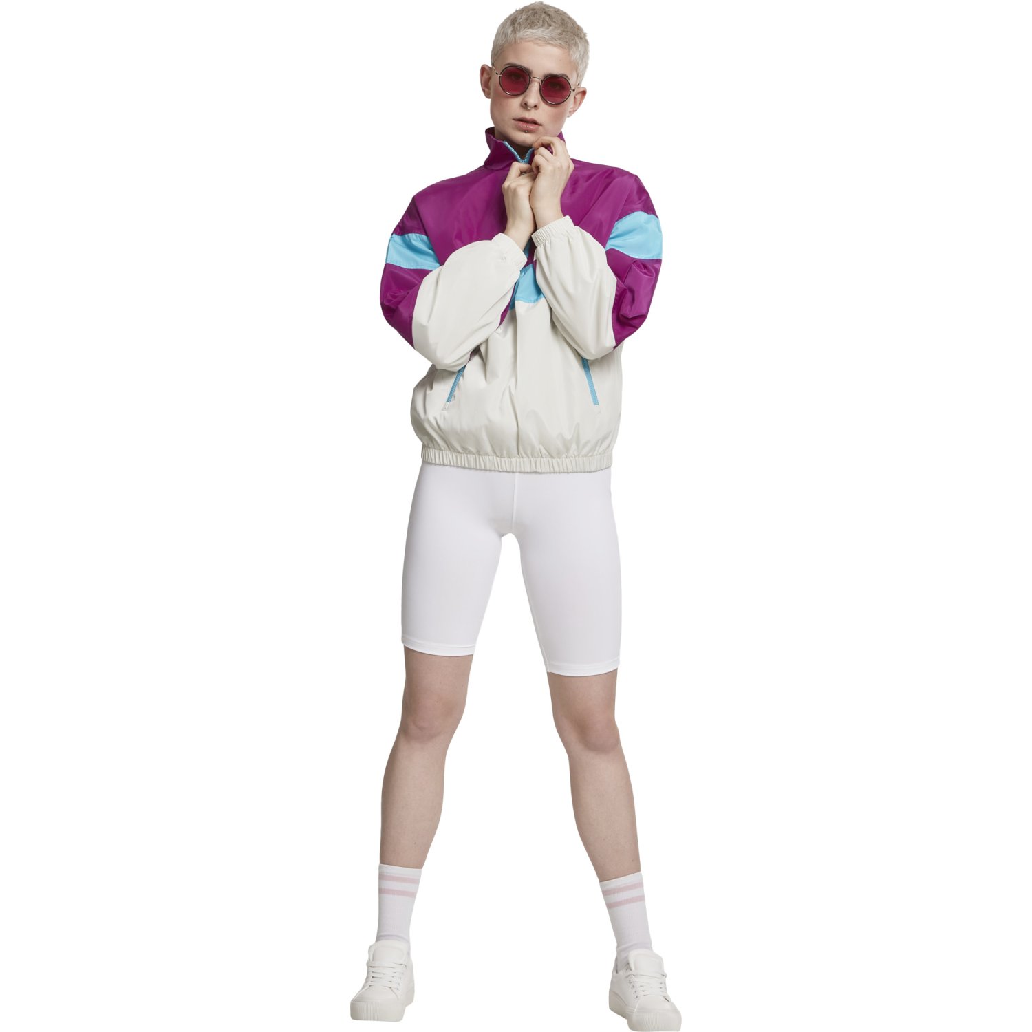 Urban Classics Ladies - PULL OVER Stand Up Collar Veste viol
