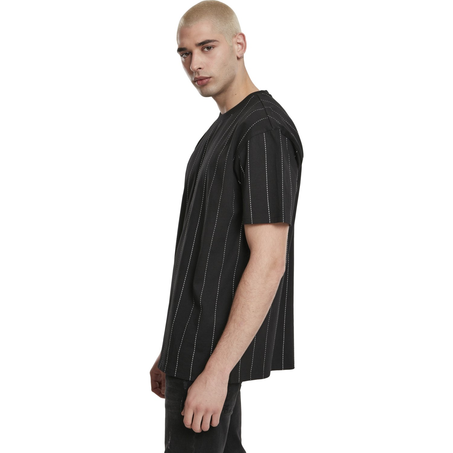 Urban Classics - Oversized Pinstripe Shirt schwarz