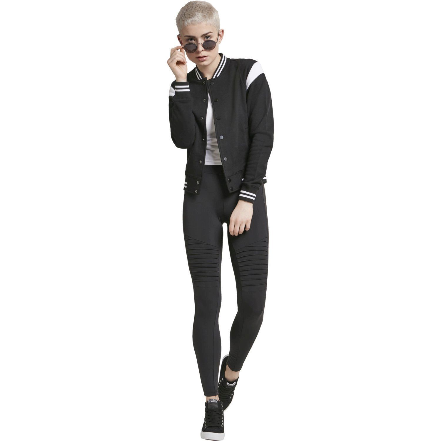 Urban Classics Ladies - INSET College Sweat Jacket black