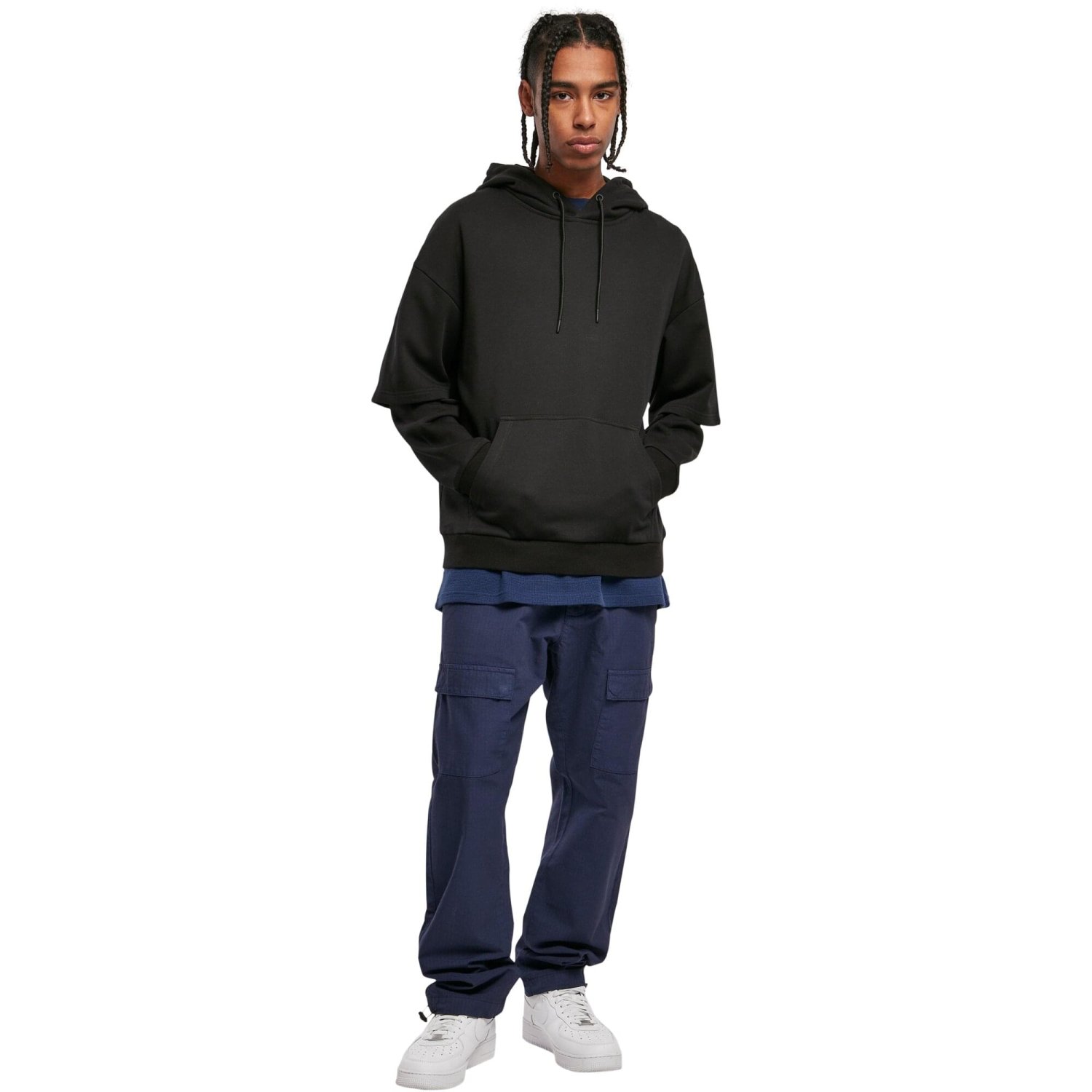 Urban Classics - Oversized Doublesleeve Hoody noir