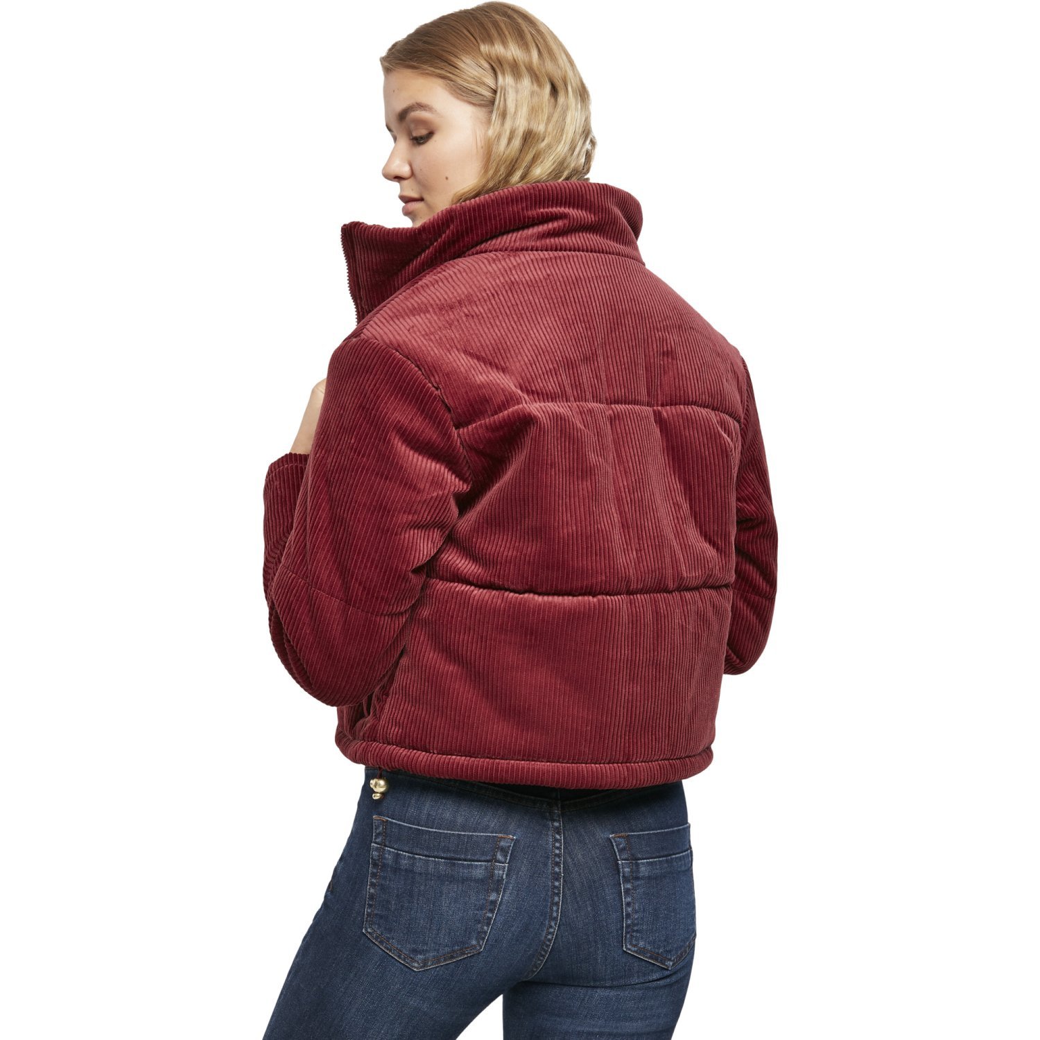 Urban Classics Ladies - Corduroy Puffer Veste burgundy