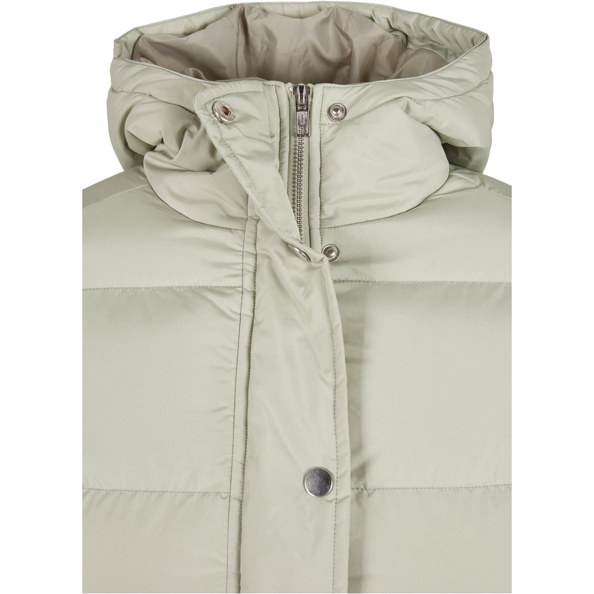 Urban Classics Femme - Hooded Puffer Veste d'hiver salvia