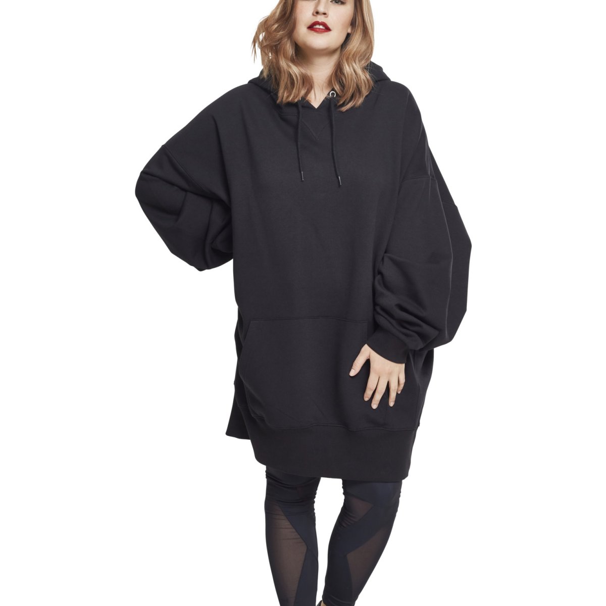 Urban Classics Ladies - Long Oversize Hoody noir