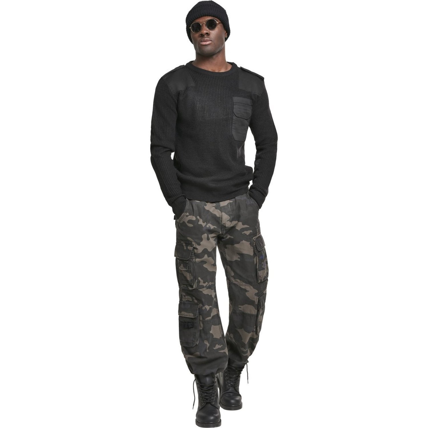 Brandit MILITARY Army Crewneck Pullover Sweater noir