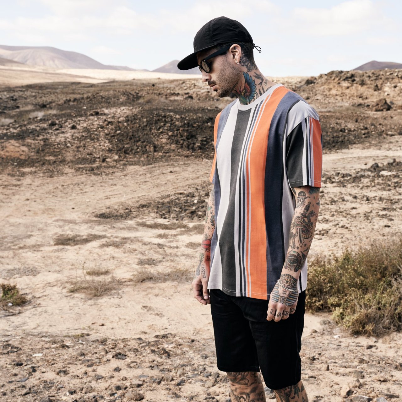 Urban Classics - Heavy Oversized Big AOP Stripe Shirt