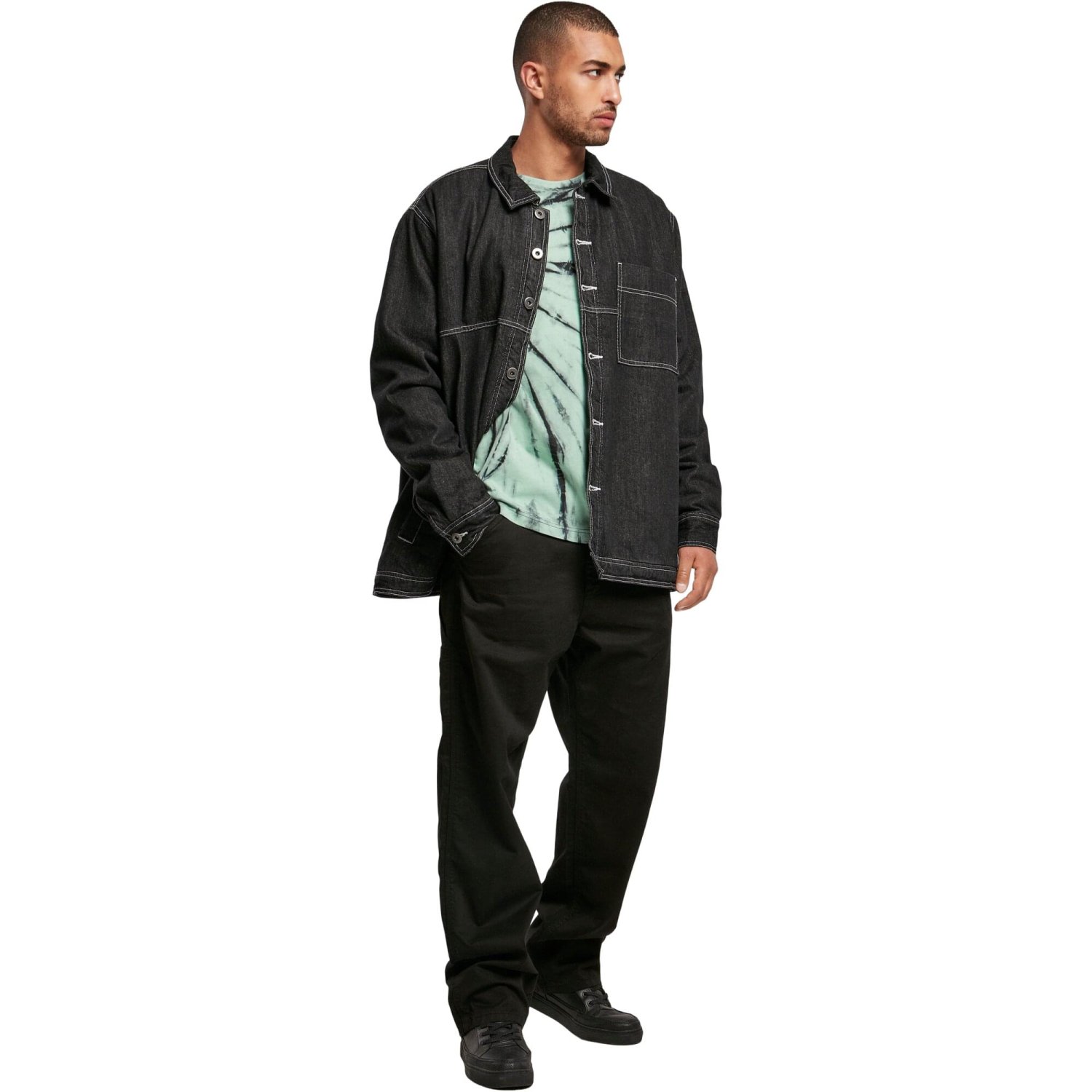 Urban Classics - Oversized Denim Trucker Veste black raw