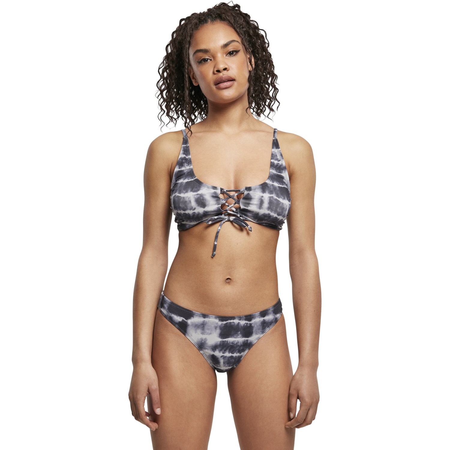 Urban Classics Ladies - Lace Up Tie Dye Batik Bikini
